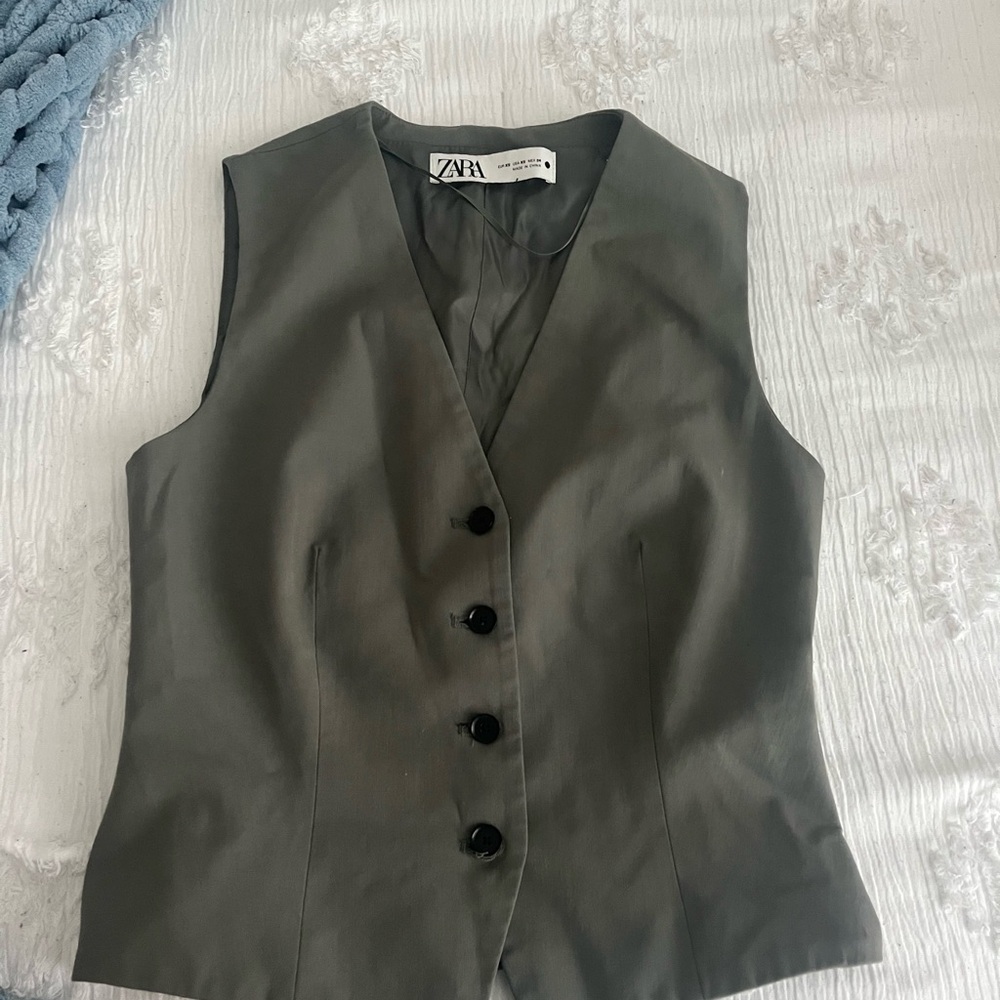 Zara Olive Green Vest